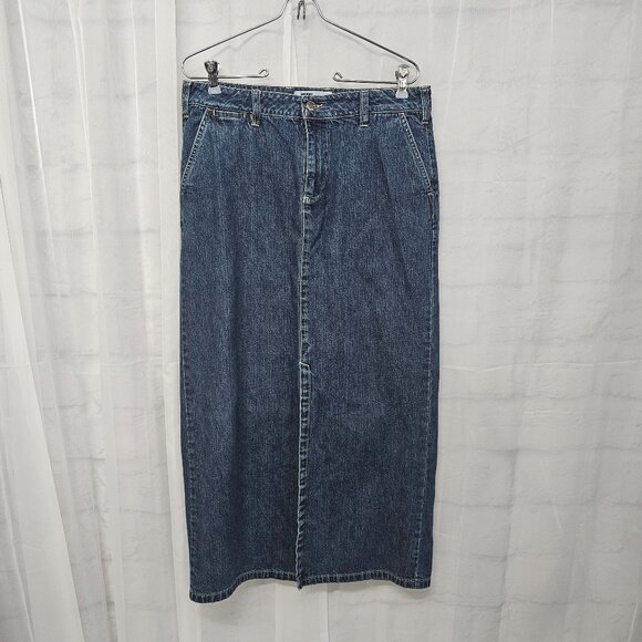 Vintage Old Navy Blue Jeans Denim Maxi Skirt Y2K Preppy Boho 10 - Picture 10 of 14